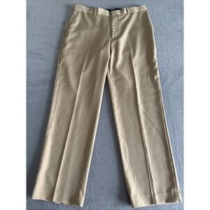 Axist Performance Dress Pants Mens 34x30 Khaki Beige Linen Blend